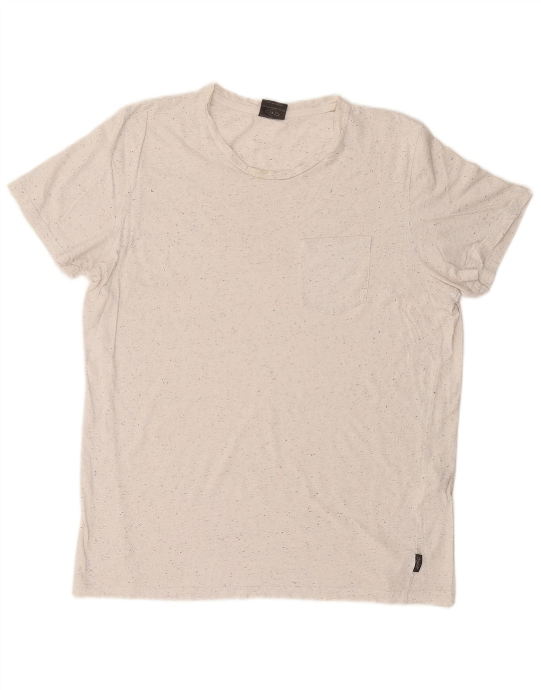 Jack & Jones Ανδρικό T-Shirt Top Large White Flecked Cotton