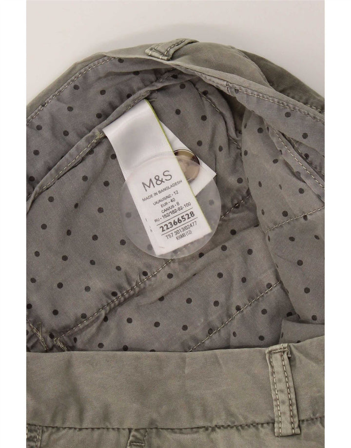 Marks & Spencer Γυναικείο σορτς Chino UK 12 Medium W32 Χακί βαμβακερό