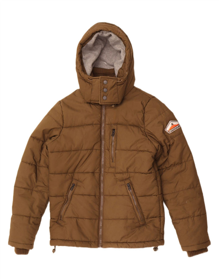 Ανδρικό μπουφάν με κουκούλα Superdry UK 38 Medium Khaki Polyester