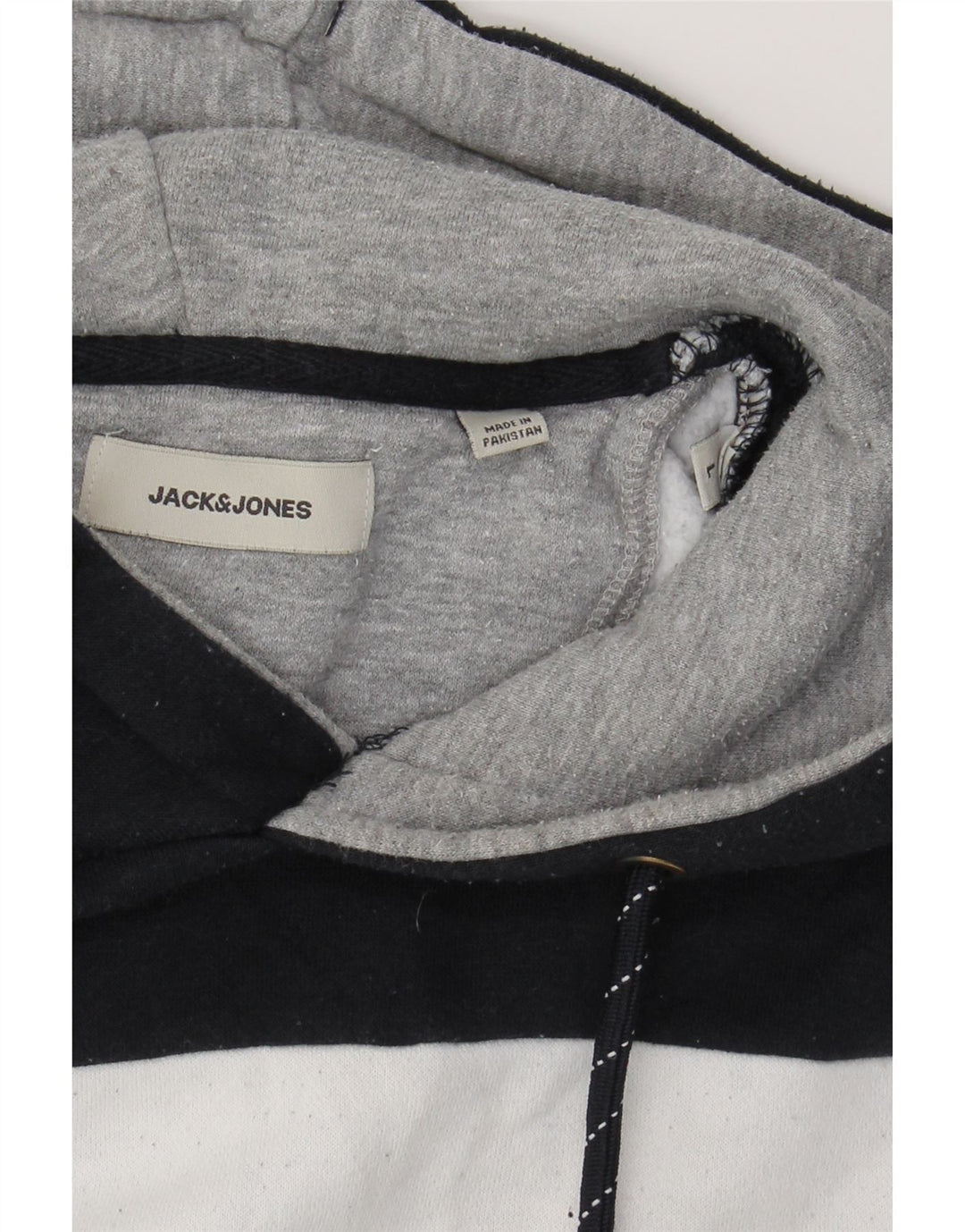 JACK & JONES Mens Graphic Hoodie Jumper Large Multicoloured Colourblock Vintage Jack & Jones and Second-Hand Jack & Jones from Messina Hembry 