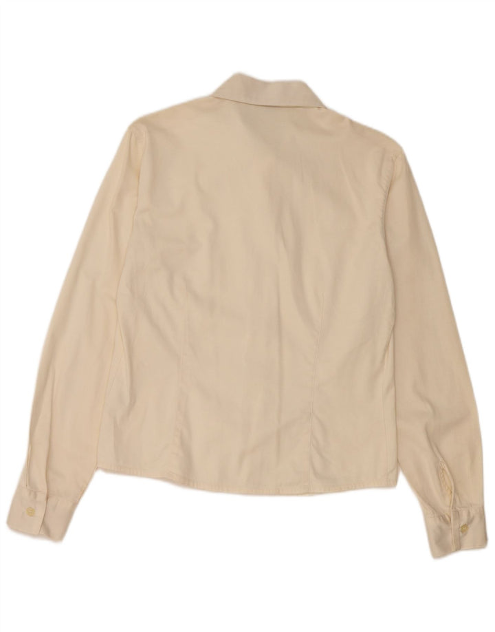 Γυναικείο πουκάμισο Trussardi UK 10 Small Beige βαμβακερό