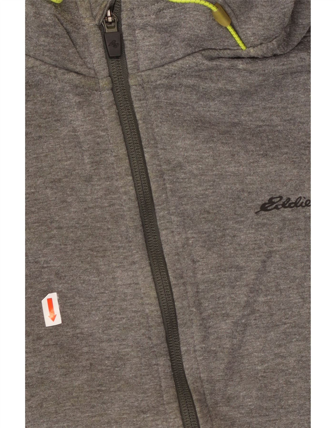 EDDIE BAUER Ανδρικό πουλόβερ με κουκούλα με φερμουάρ Μεγάλο γκρι πολυεστέρα