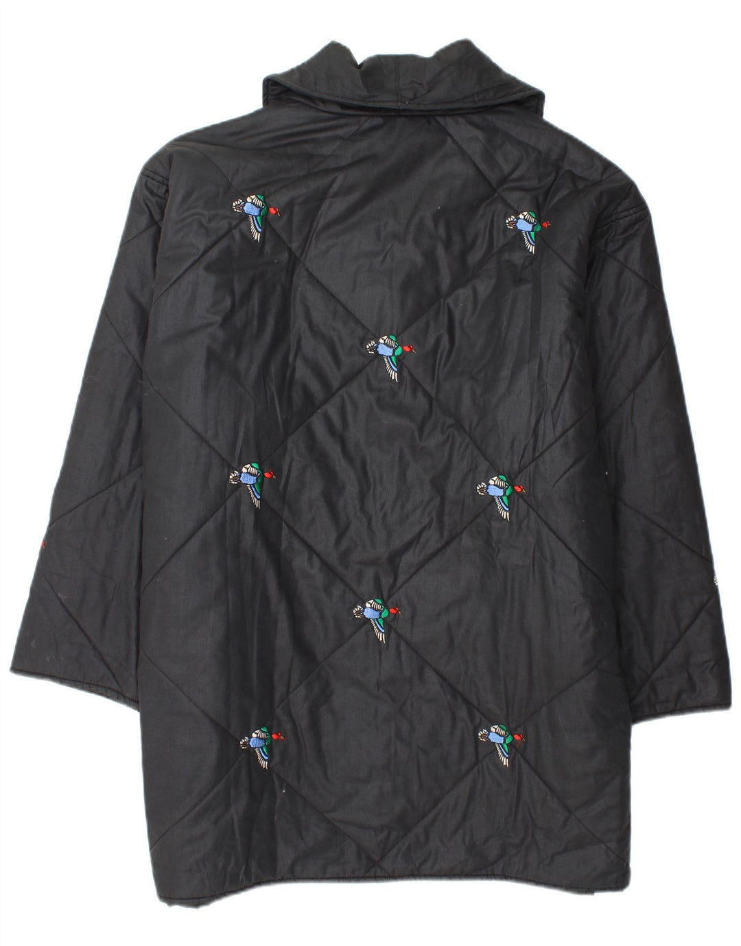 VINTAGE Γυναικείο παλτό αντιανεμικό UK 20 2XL Μαύρο Ζώο