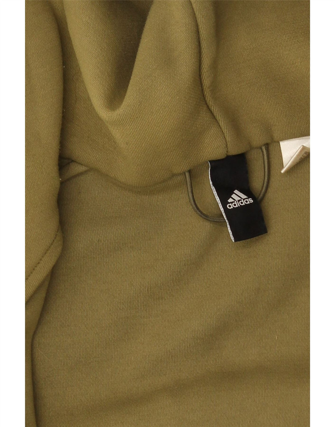 Ανδρικό πουλόβερ με κουκούλα με φερμουάρ Adidas μεγάλο χακί
