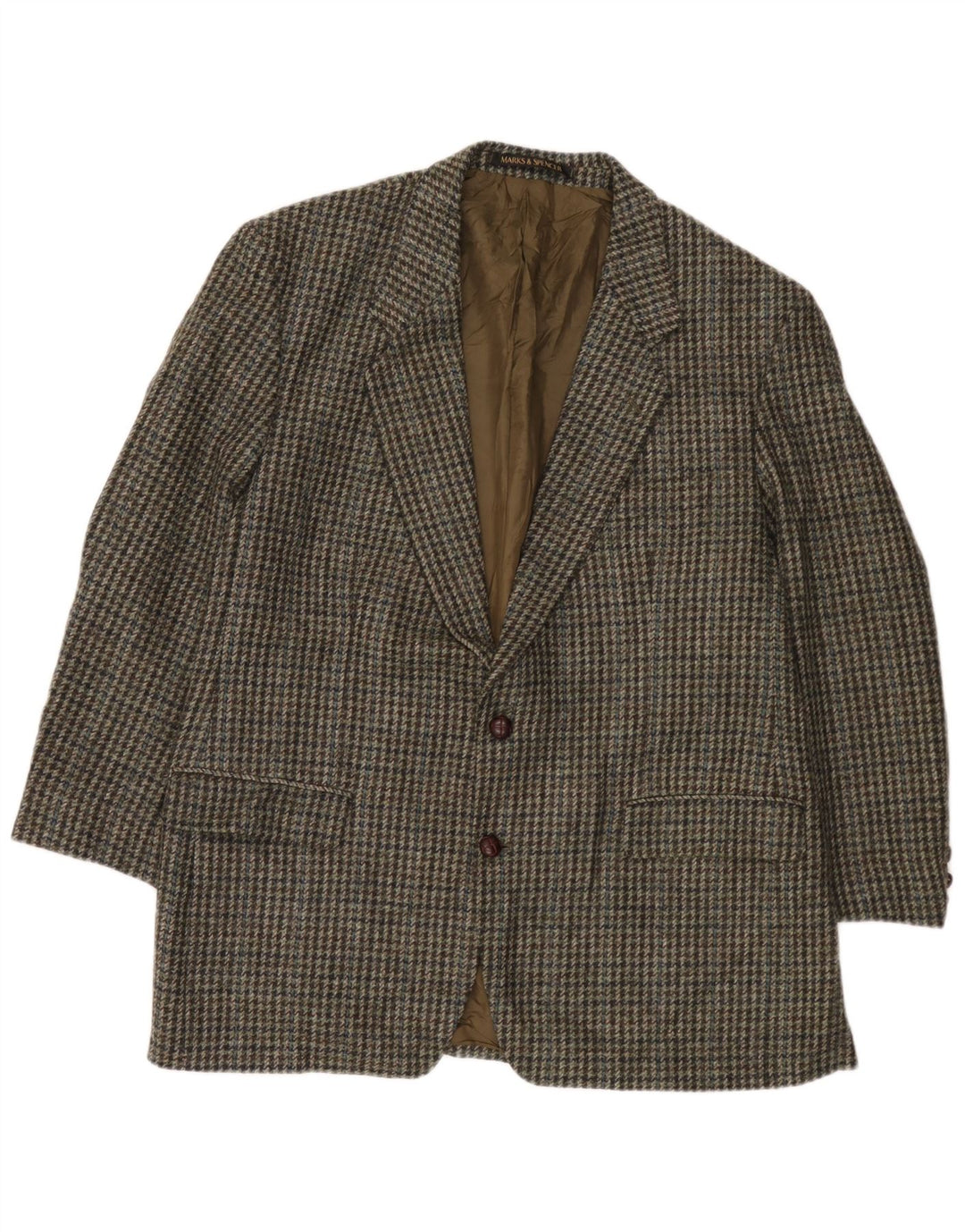 Marks & Spencer Ανδρικό μπουφάν St. Michael Blazer UK 44 XL Green Houndstooth