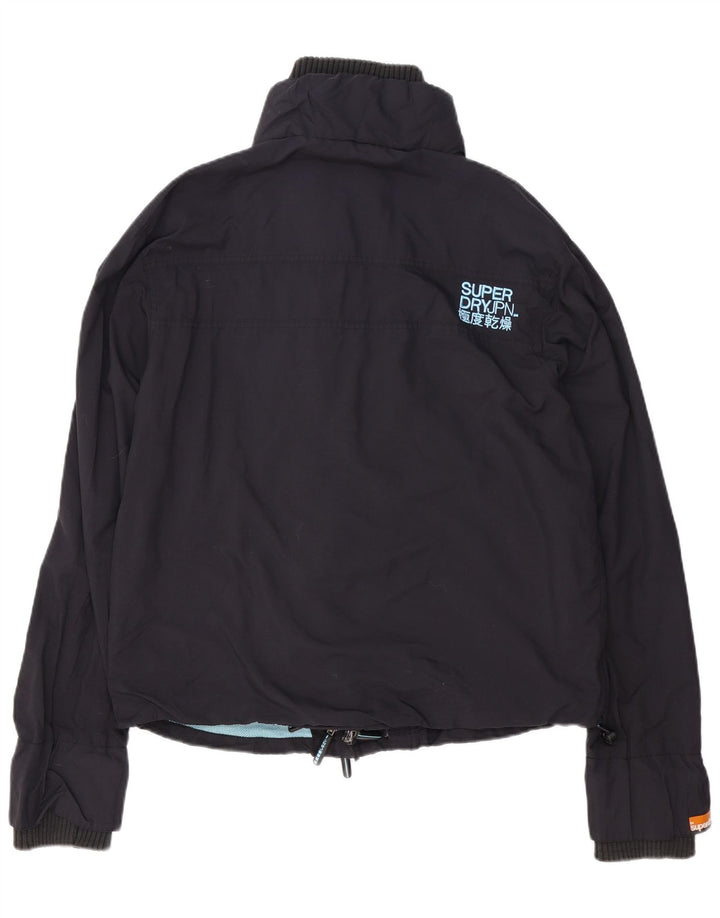 Superdry Γυναικείο μπουφάν βροχής με γραφικά UK 20 2XL Navy Blue Polyester