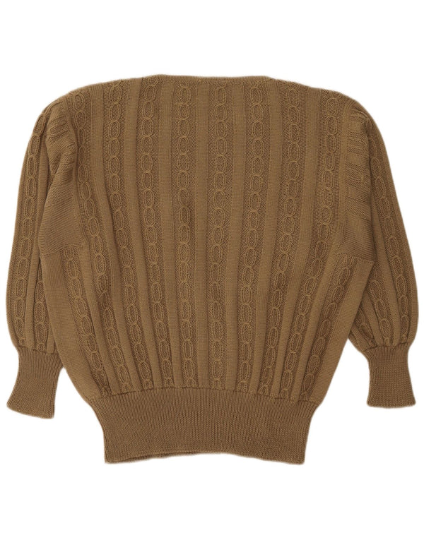 Vintage γυναικείο πουλόβερ με λαιμόκαυστο UK 18 XL Χακί