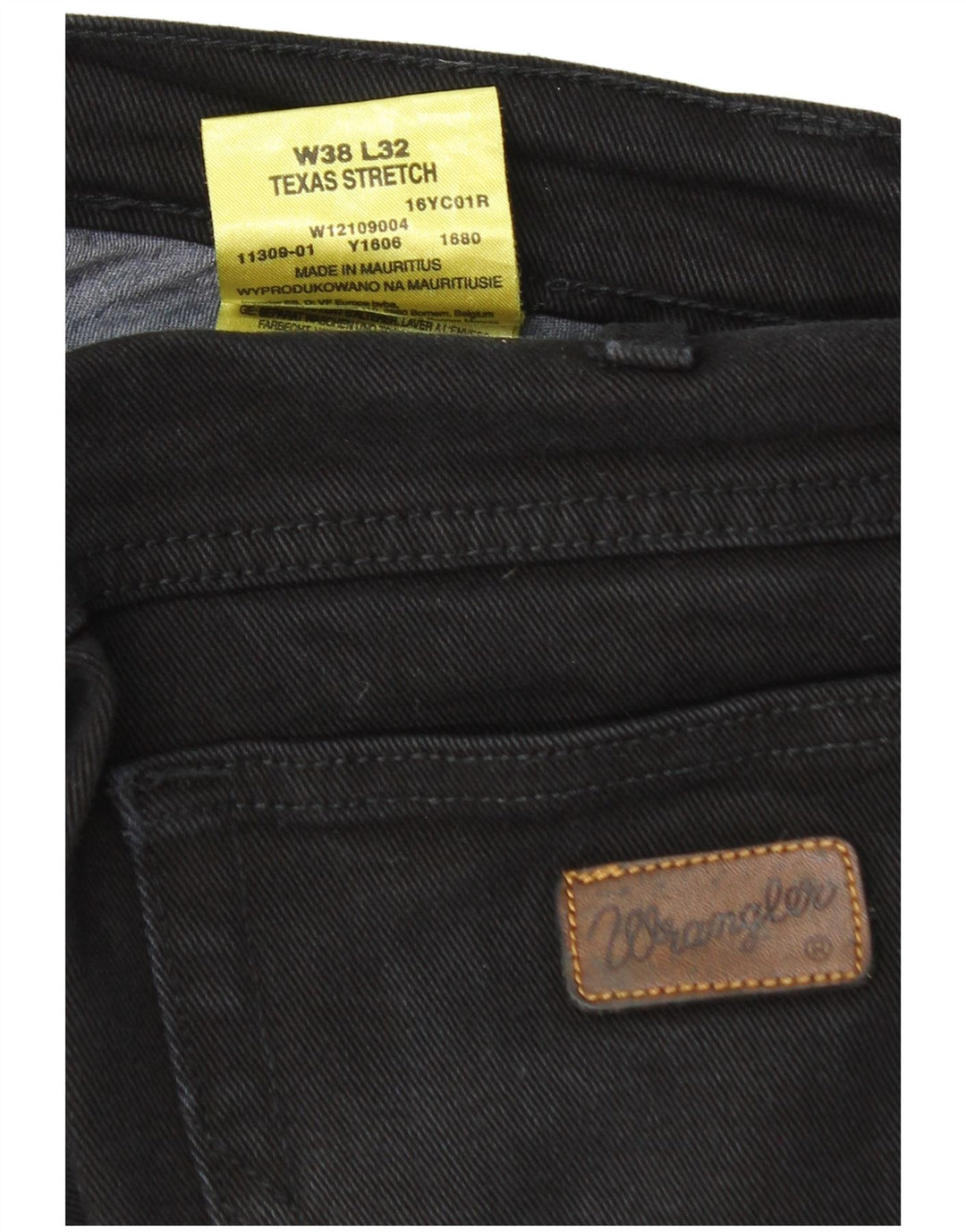 Ανδρικό τζιν ίσιο Wrangler Texas Stretch W38 L32 Μαύρο βαμβακερό