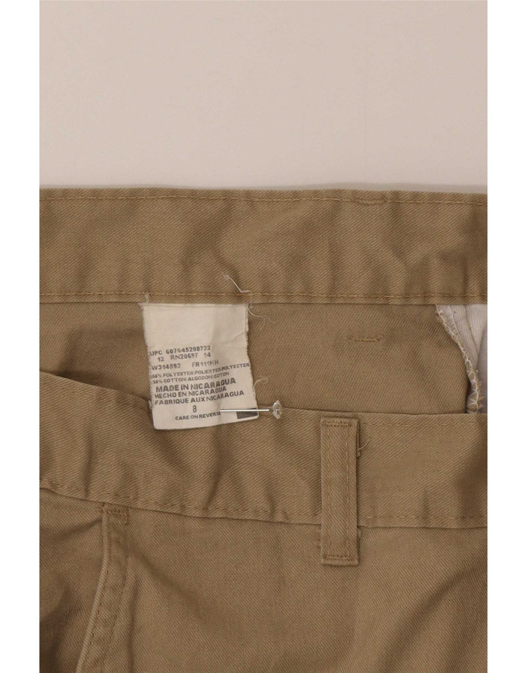 Dickies Γυναικείο Σορτς Chino US 8 Medium W30 Χακί βαμβακερό