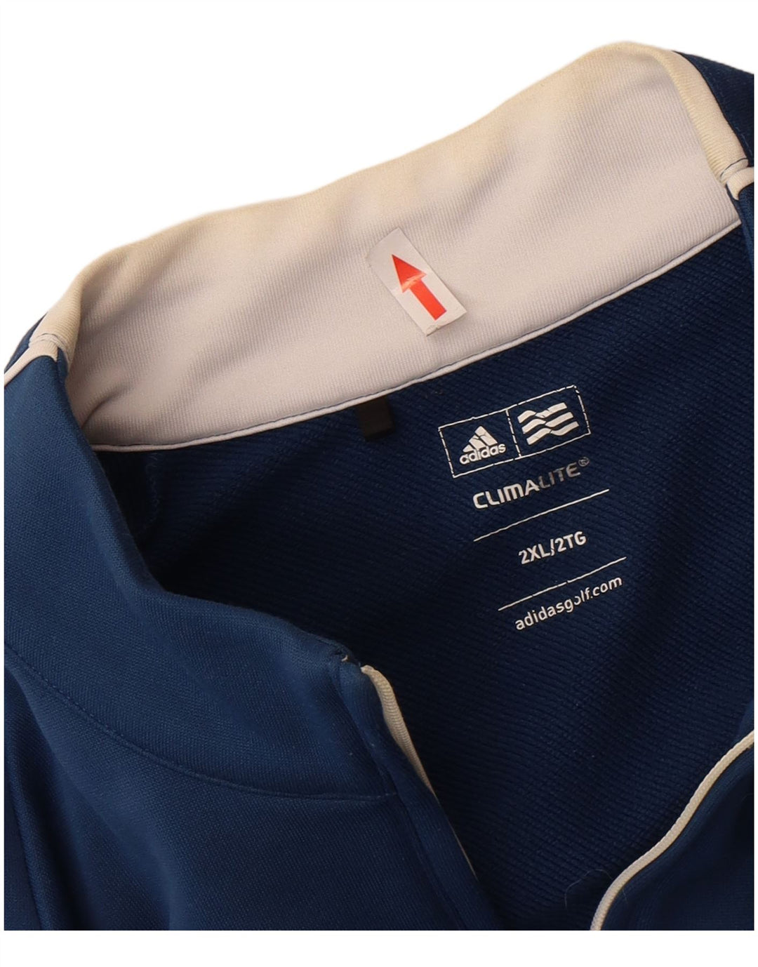 Adidas Ανδρική φόρμα πουλόβερ με φερμουάρ Climalite Top 2XL μπλε πολυεστέρας