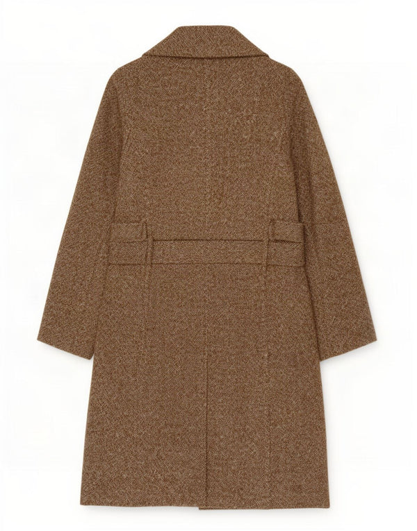 Zara Γυναικεία καμπαρντίνα UK 10 Small Khaki Flecked Wool
