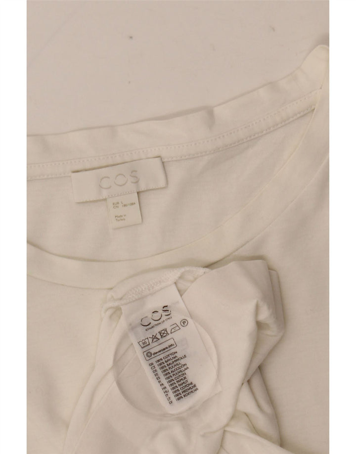 Ανδρικό T-Shirt COS Top μεγάλο λευκό βαμβακερό