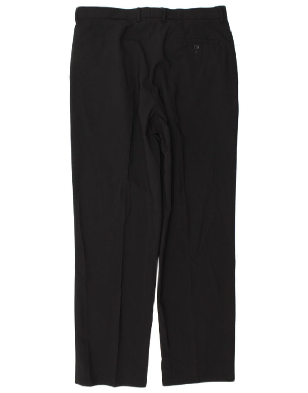 Marks & Spencer Ανδρικό ίσιο παντελόνι Chino W34 L31 Μαύρο πολυεστέρα