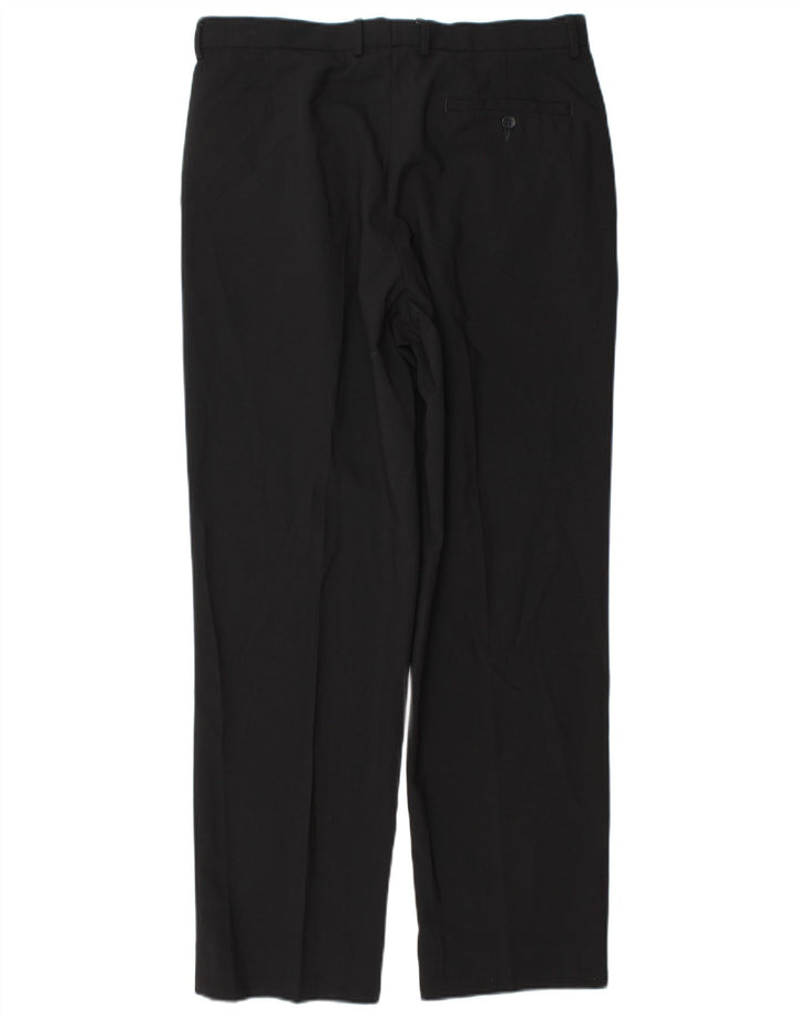 Marks & Spencer Ανδρικό ίσιο παντελόνι Chino W34 L31 Μαύρο πολυεστέρα