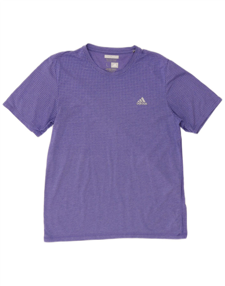 Ανδρικό T-Shirt Adidas Climacool Top Large Purple Polyester
