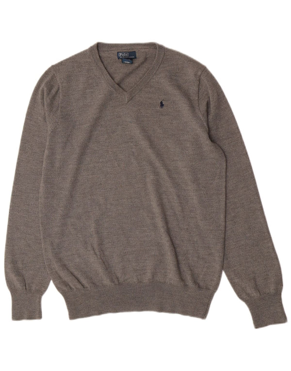 Polo Ralph Lauren Boys πουλόβερ με λαιμόκοψη 15-16 ετών XL γκρι
