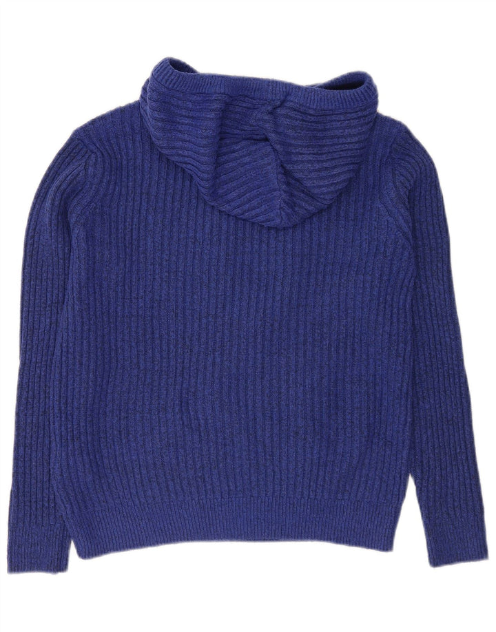 Marks & Spencer Γυναικείο πουλόβερ με κουκούλα UK 14 Medium Blue Polyester