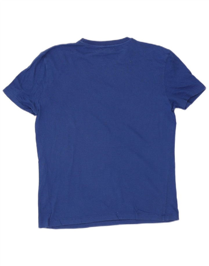Zara Ανδρικό T-Shirt Top μεγάλο μπλε βαμβακερό