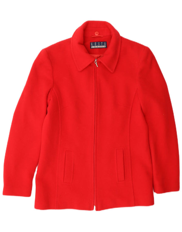 Kesta London Γυναικείο σακάκι με φερμουάρ UK 10 Small Red Wool