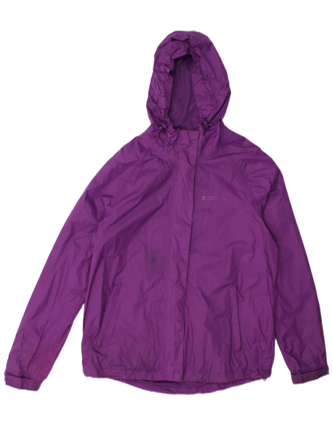 Mountain Warehouse Γυναικείο μπουφάν βροχής με κουκούλα UK 12 Medium Purple Nylon