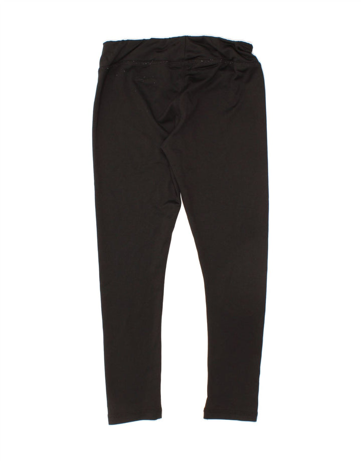 CHAMPION Girls Graphic Leggings 6-7 Years Black Polyester Vintage Champion and Second-Hand Champion from Messina Hembry 