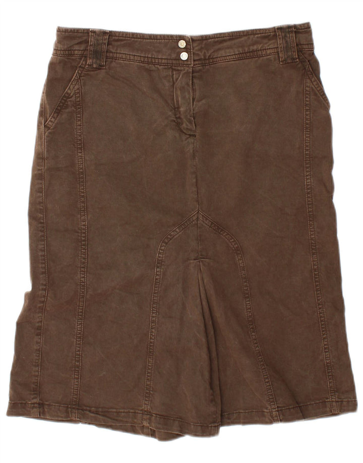 Trussardi Γυναικεία Τζιν Φούστα IT 42 Medium W30 Καφέ Βαμβακερή