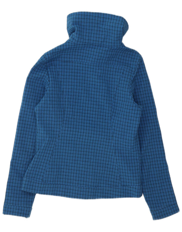 Το γυναικείο τζάκετ North Face Windbreaker UK 10 Small Blue Check Polyester