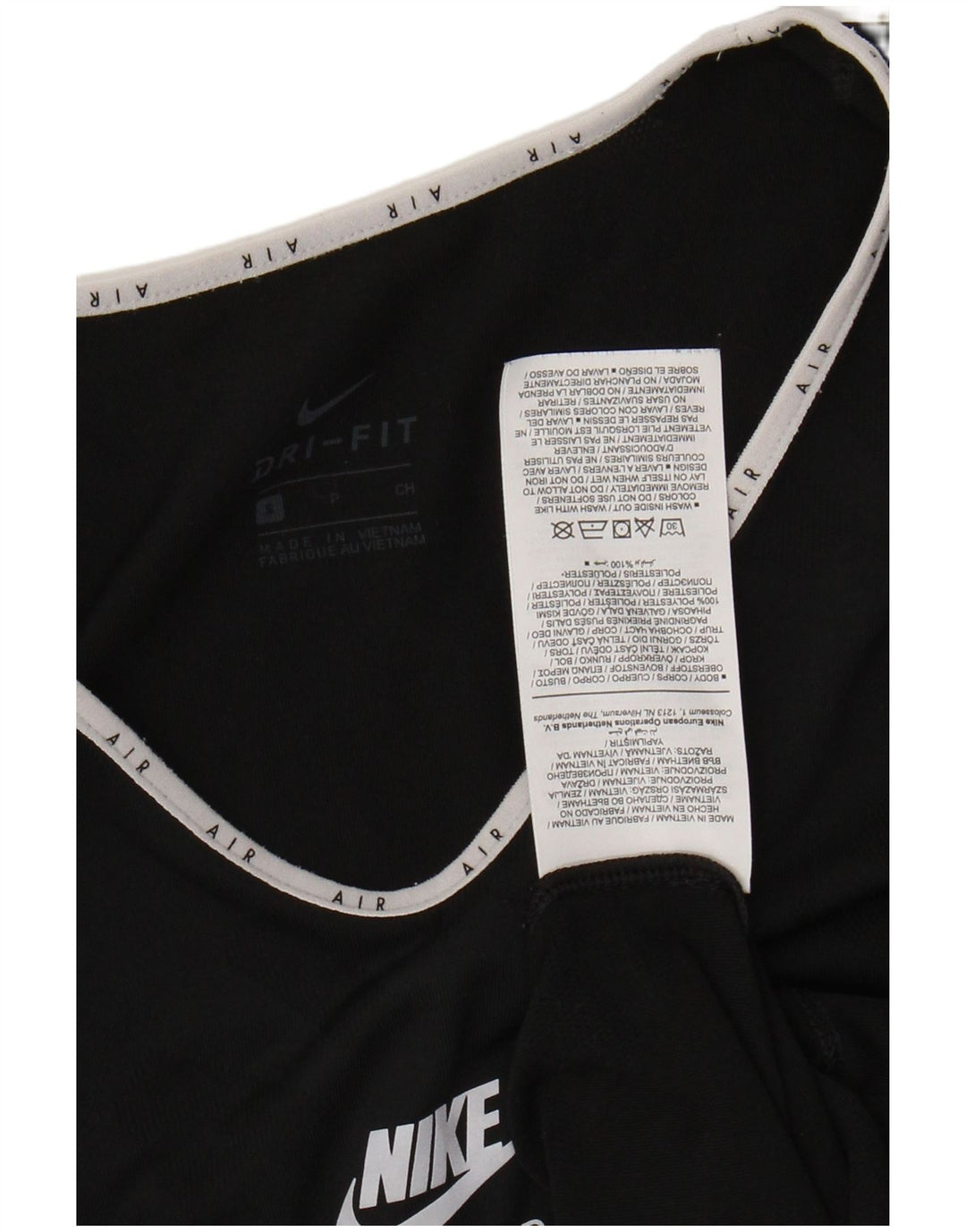 Γυναικείο γραφικό μπλουζάκι NIKE Dri Fit Top 10 Μικρό Μαύρο Πολυεστέρα