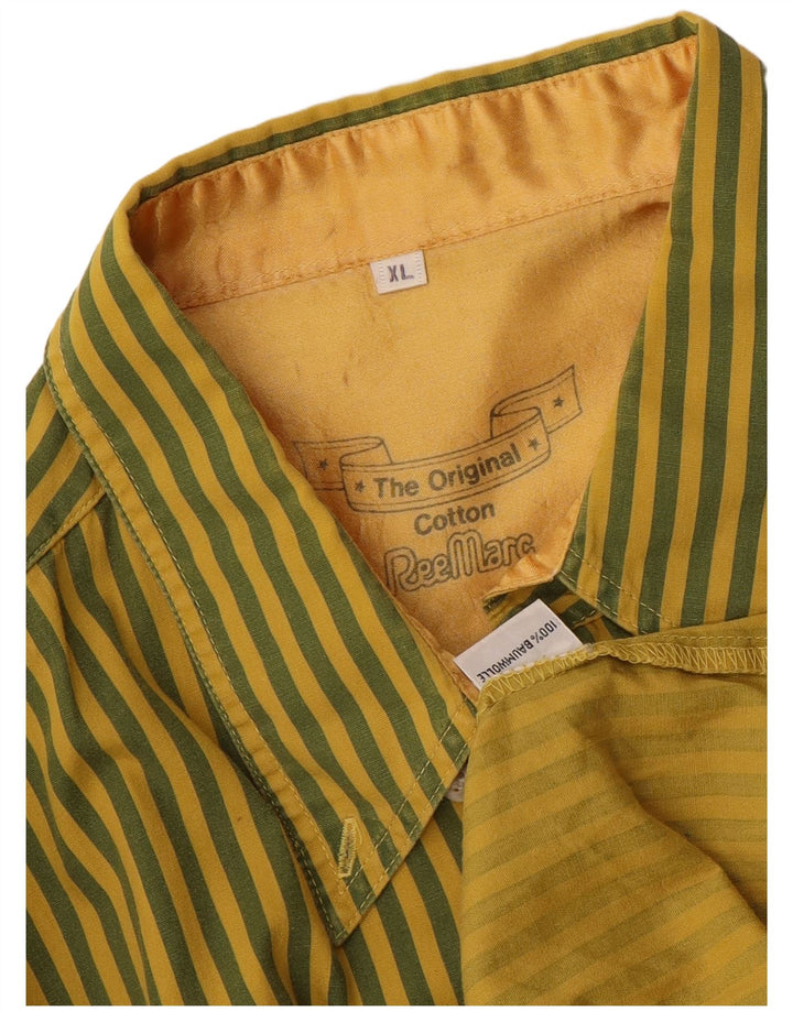 Ανδρικό πουκάμισο REEMARC XL Πράσινο ριγέ βαμβακερό