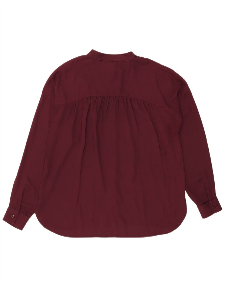 Warehouse Γυναικείο Oversized Πουκάμισο UK 12 Medium Burgundy