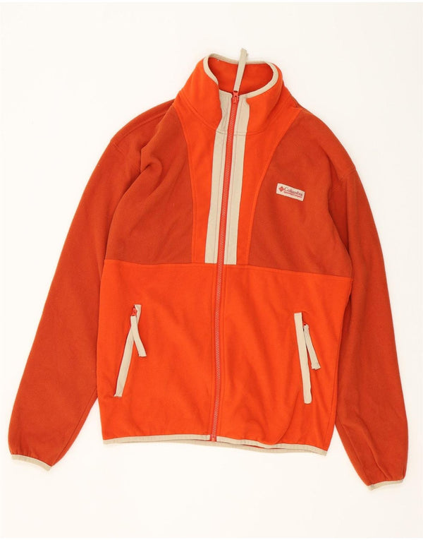 COLUMBIA Ανδρικό Fleece Jacket UK 38 Medium Orange Polyester