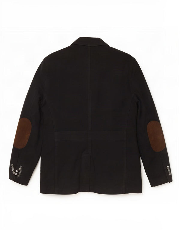 Massimo Dutti Ανδρικό σακάκι σακάκι με 3 κουμπιά UK 44 2XL μαύρο βαμβακερό