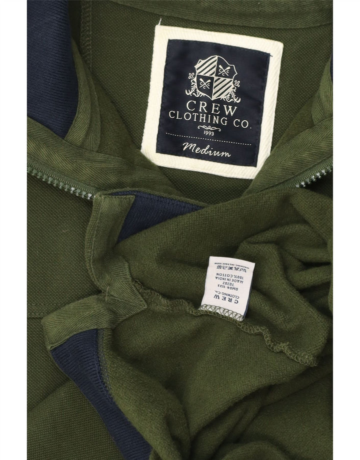 Ανδρικό φούτερ με φερμουάρ Crew Clothing, μεσαίο πράσινο βαμβακερό