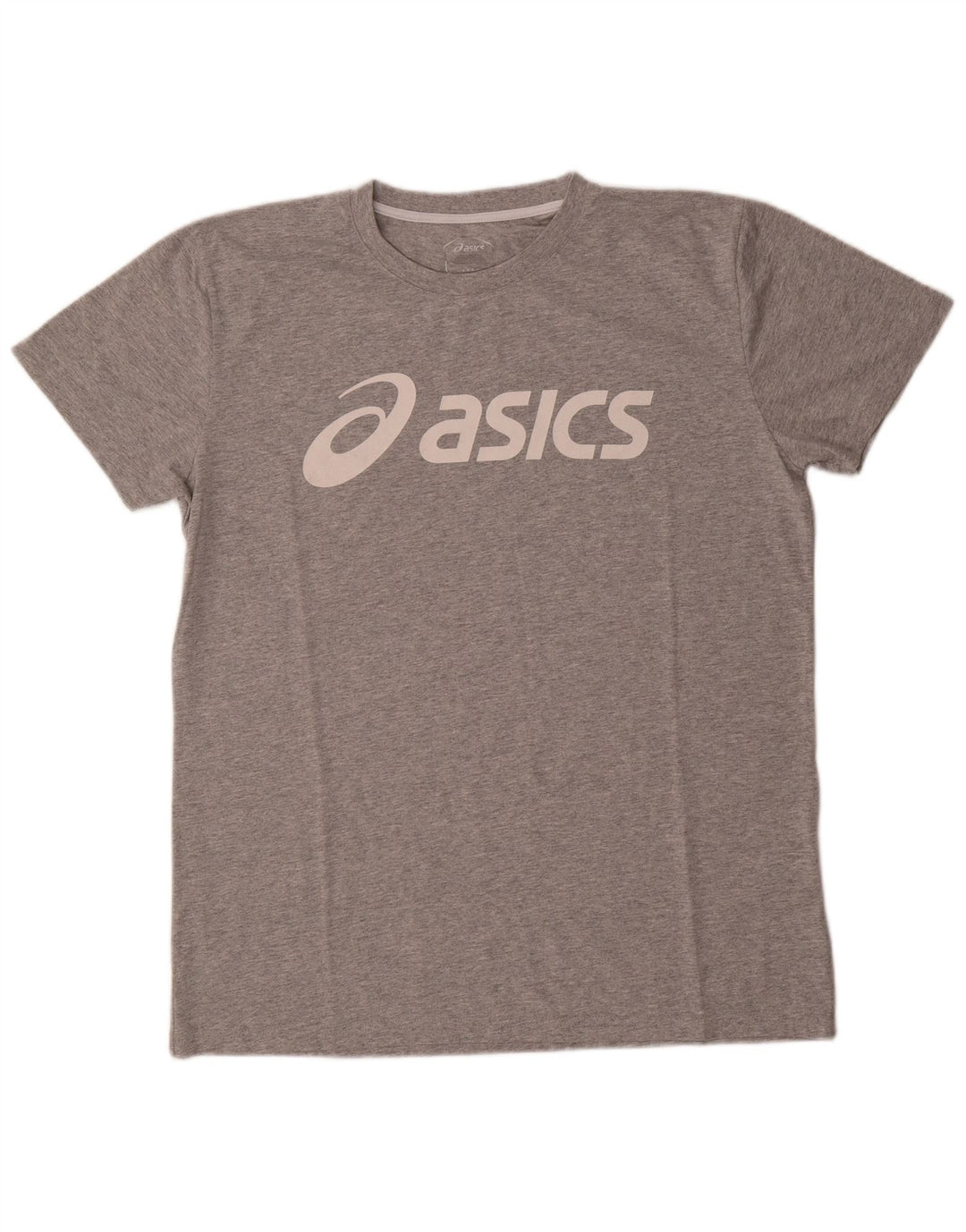 Ανδρικό γραφικό μπλουζάκι Asics Top μεγάλο γκρι βαμβακερό