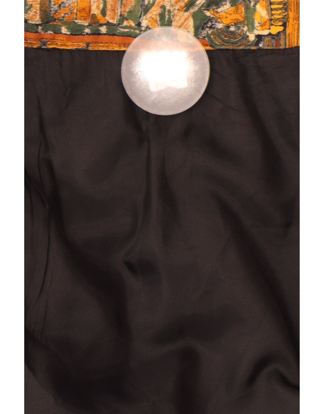 VINTAGE Γυναικεία Pencil Φούστα W28 Μεσαίο Καφέ Γεωμετρικό Βαμβάκι