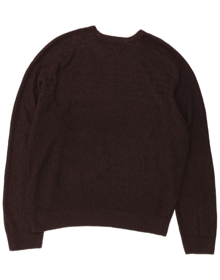 Ανδρικό πουλόβερ Marks & Spencer Crew Neck Jumper XL Καφέ Ακρυλικό