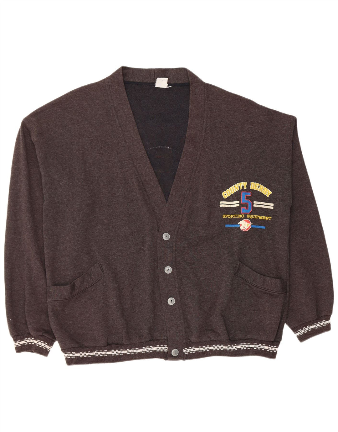 Ανδρικό πουλόβερ γραφικών ζακετών VINTAGE 2XL Γκρι