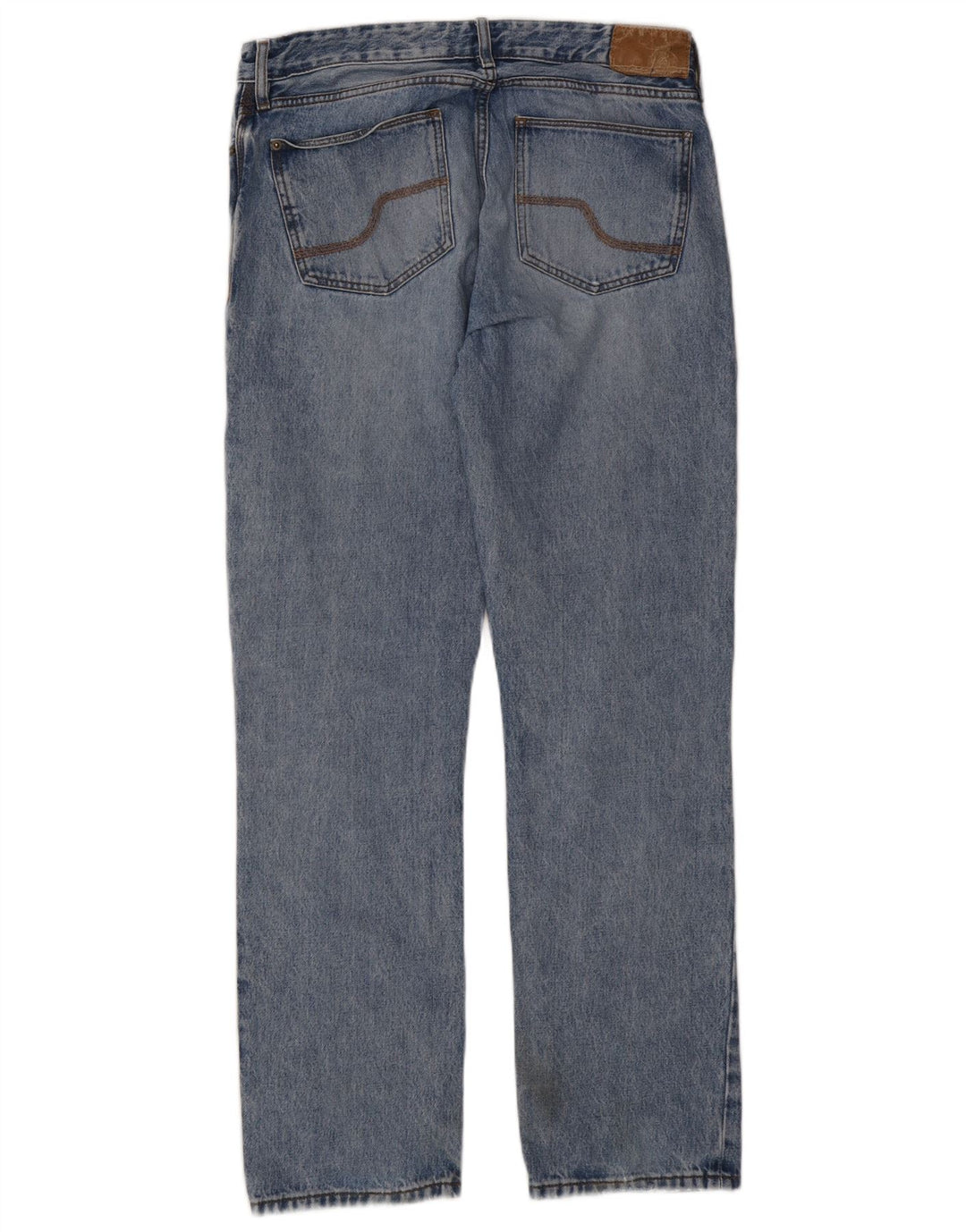 Fat Face Ανδρικό τζιν ίσιο με ταλαιπωρία W30 L34 Μπλε βαμβακερό