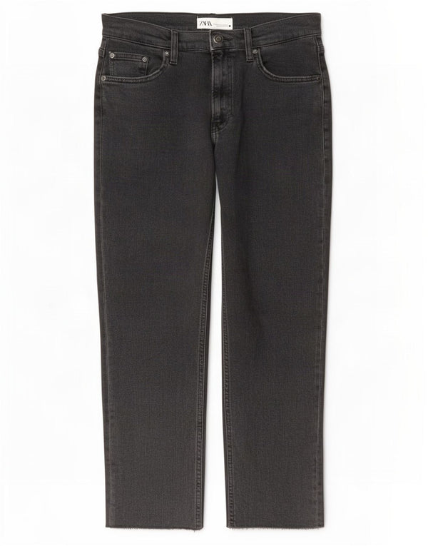 Zara Γυναικείο Ψηλό Cropped Jeans EU 40 Medium W30 L25 Grey