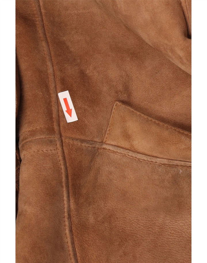 Vintage Γυναικείο Shearling Oversized Μπουφάν EU 40 Medium Brown Shearling