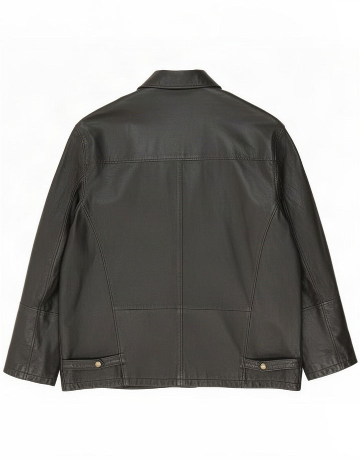 Vintage Ανδρικό Δερμάτινο Μπουφάν UK 42 XL Μαύρο