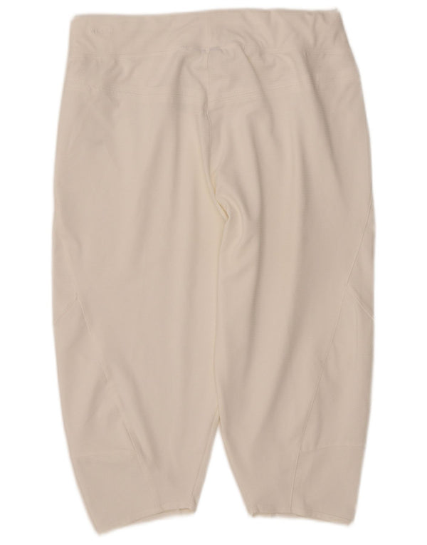 Γυναικεία φόρμα φόρμας Nike Dri Fit Capri UK 14/16 Μεγάλο λευκό πολυεστέρα