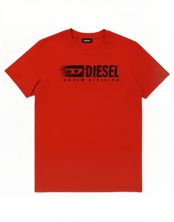 Diesel Boys Graphic T-Shirt Top 9-10 Years Red Cotton