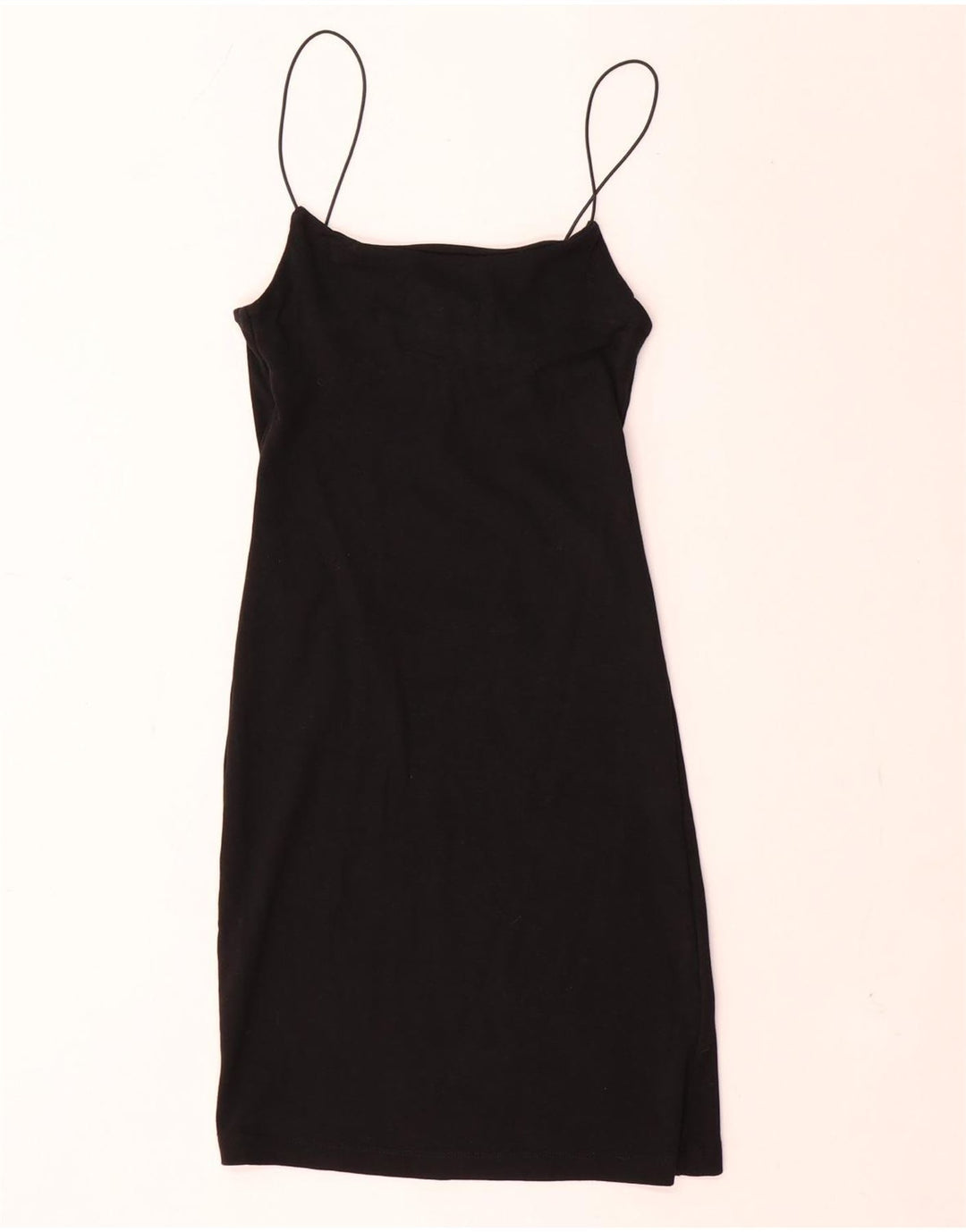 Zara Γυναικείο Slip Dress UK 12 Μέτριο μαύρο βαμβακερό