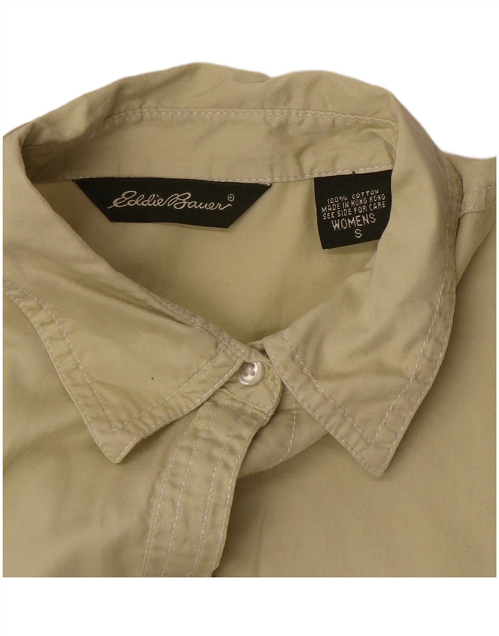 Γυναικείο πουκάμισο Eddie Bauer UK 10 Small Beige βαμβακερό