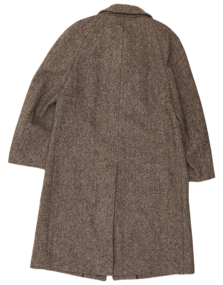 Ανδρικό πανωφόρι Crombie UK 36 Small Brown Ψαροκόκκαλο Νέο μαλλί