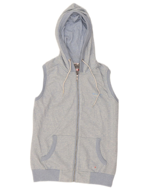 Champion Womens Heritage Classics Zip Hoodie πουλόβερ UK 14 Medium Blue