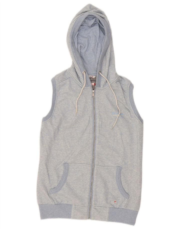 Champion Womens Heritage Classics Zip Hoodie πουλόβερ UK 14 Medium Blue