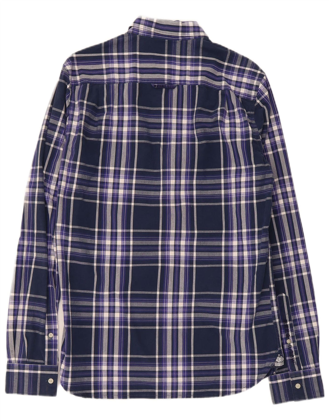 Ανδρικό πουκάμισο Superdry Small Navy Blue Check Cotton