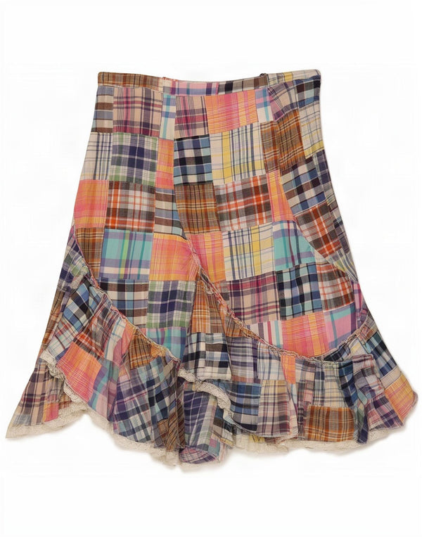 Vintage γυναικεία φούστα IT 42 Medium W29 Πολύχρωμο Patchwork Βαμβακερό